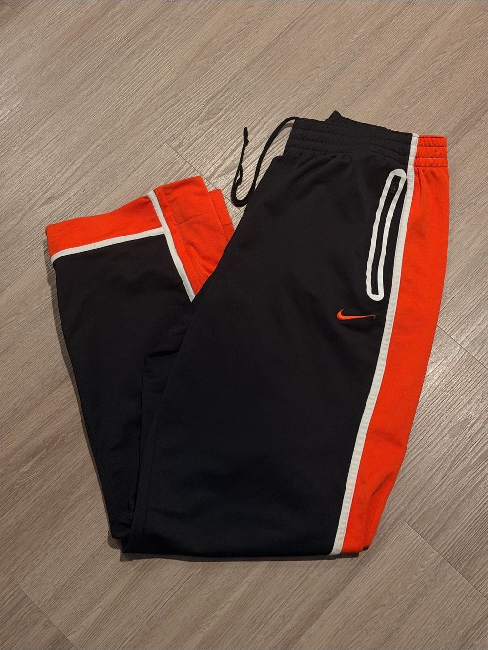 Y2K Nike Black/White Sweatpants Black/orange Sz XL